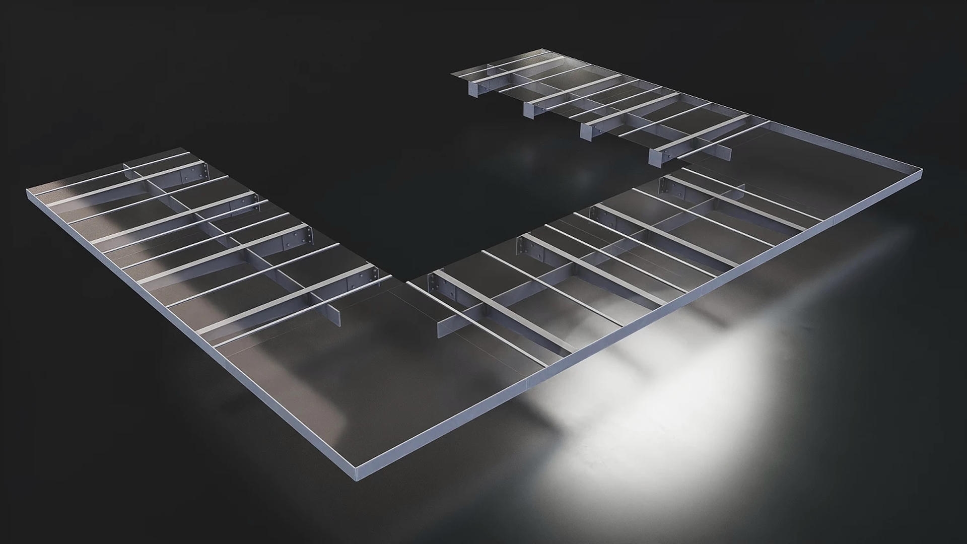 Modular Metal Structure Floor Plate Set | Fab