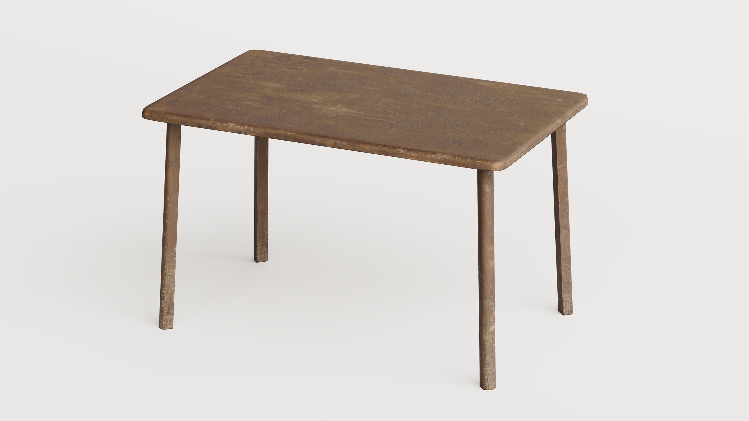 Media 1 for listing Rectangular Wooden Table - Old and Damaged - Game Ready Low Poly