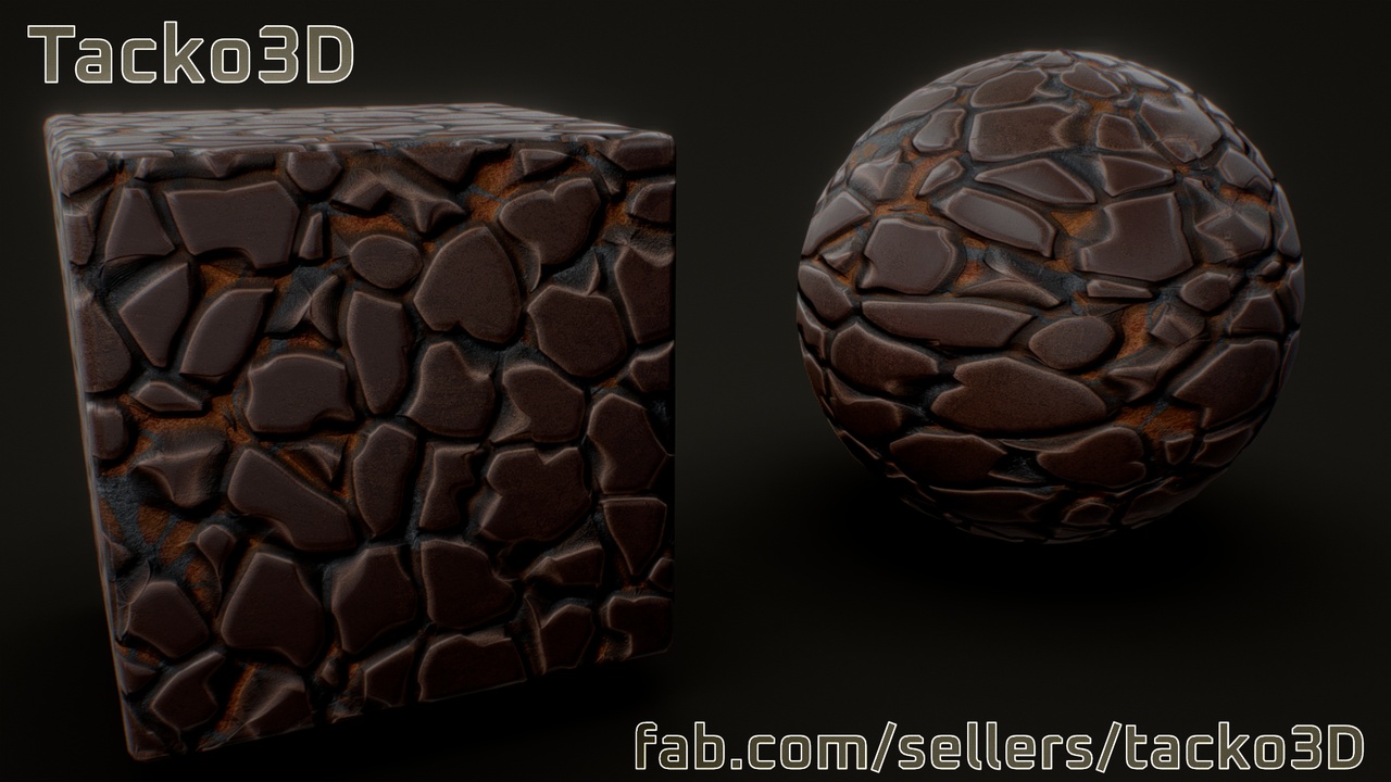 商品 Stylized Paved Rocks Texture Material - SBSAR Material included 的媒体 1