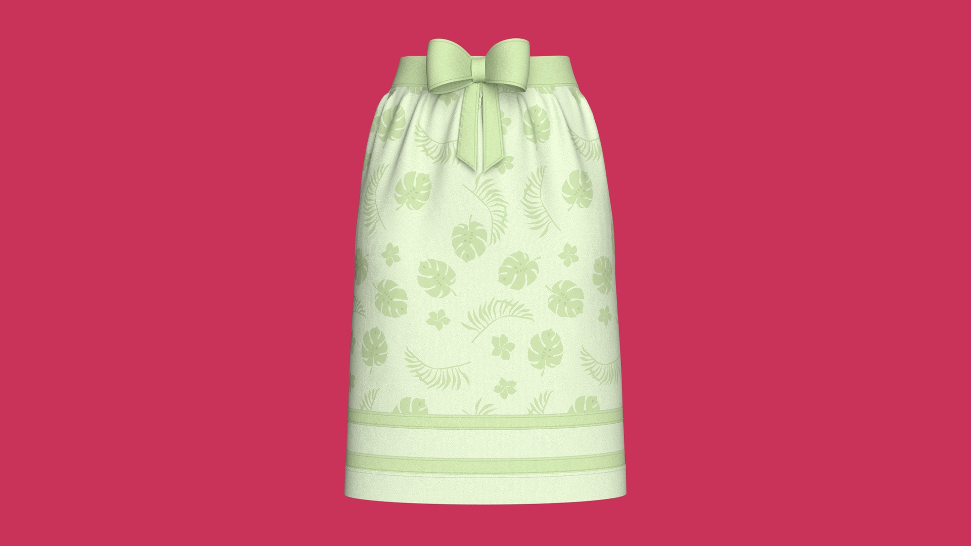 Media 1 for listing Girls Tropical Printed Midi Skirt | High Poly