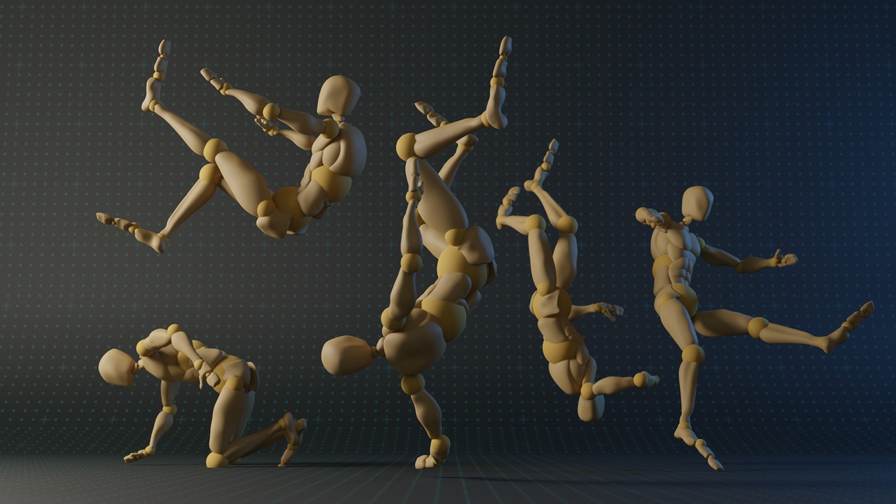Media 1 for listing Falling Animation Mocap Motion Capture Collection