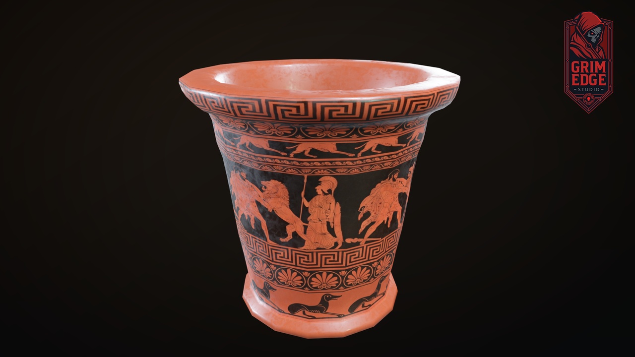 Media 1 for listing Medieval Pottery Garden Vase