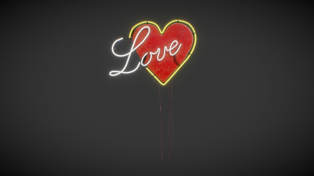Media 1 for listing Love Neon Sign v1