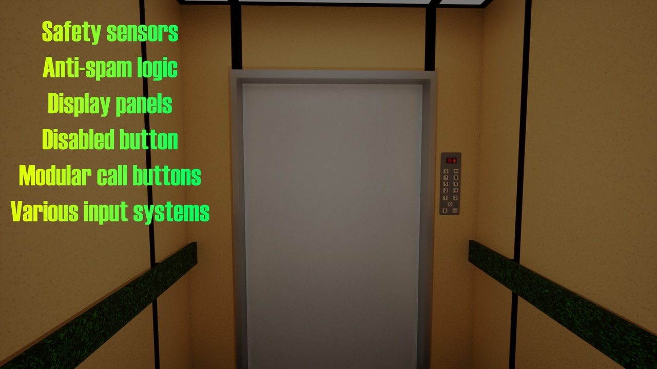Media 1 for listing Elevator system for UE5