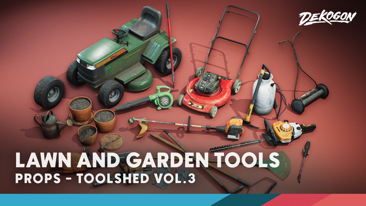 Media 1 for listing Tool Shed / Garage Props VOL.3 - Lawn and Garden Tools