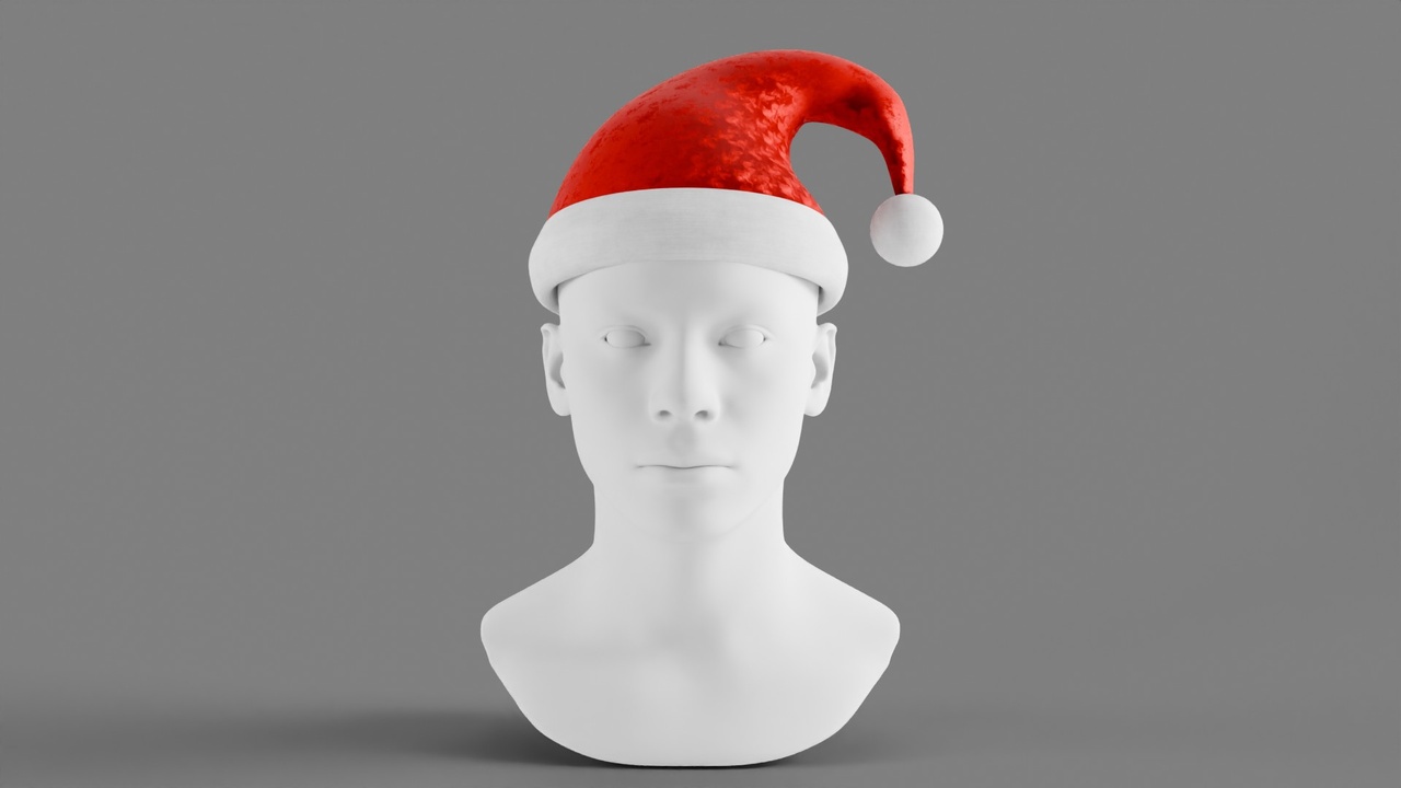 Media 1 for listing Santa Hat Low Poly