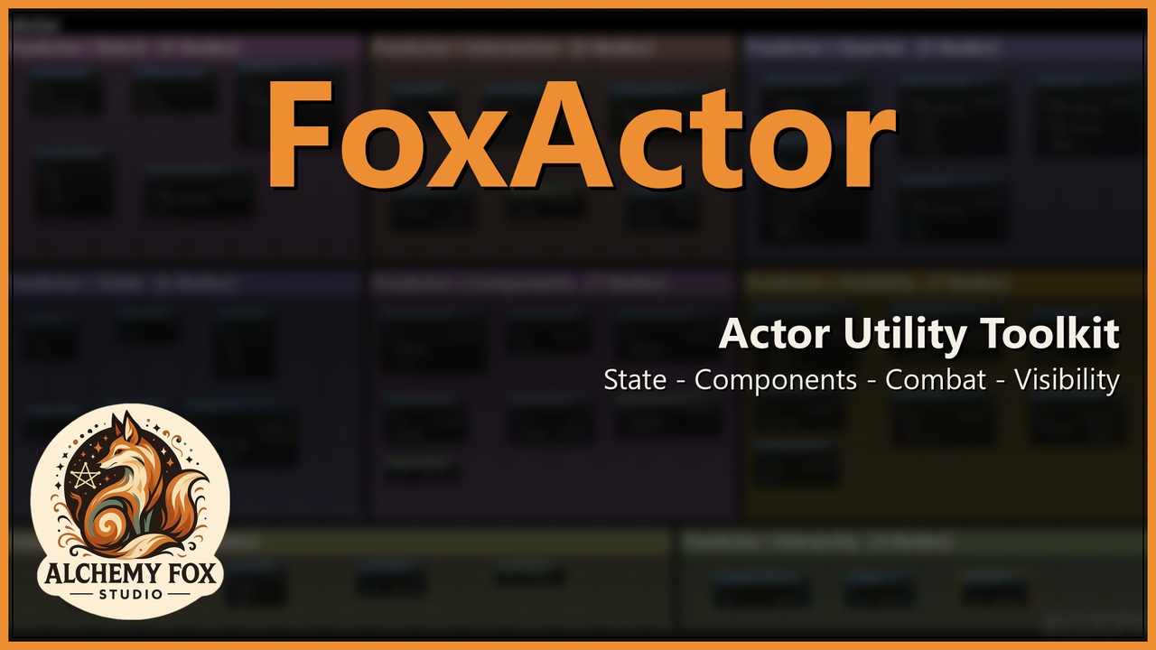 Media 1 for listing Fox Actor — Actor Queries, Components, Combat & Interaction Toolkit