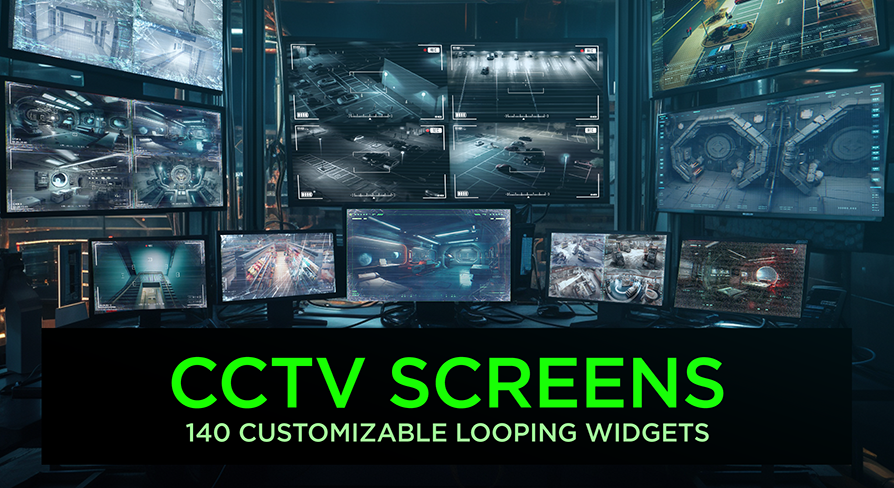 CCTV Screens - 140 Customizable Widgets | Fab