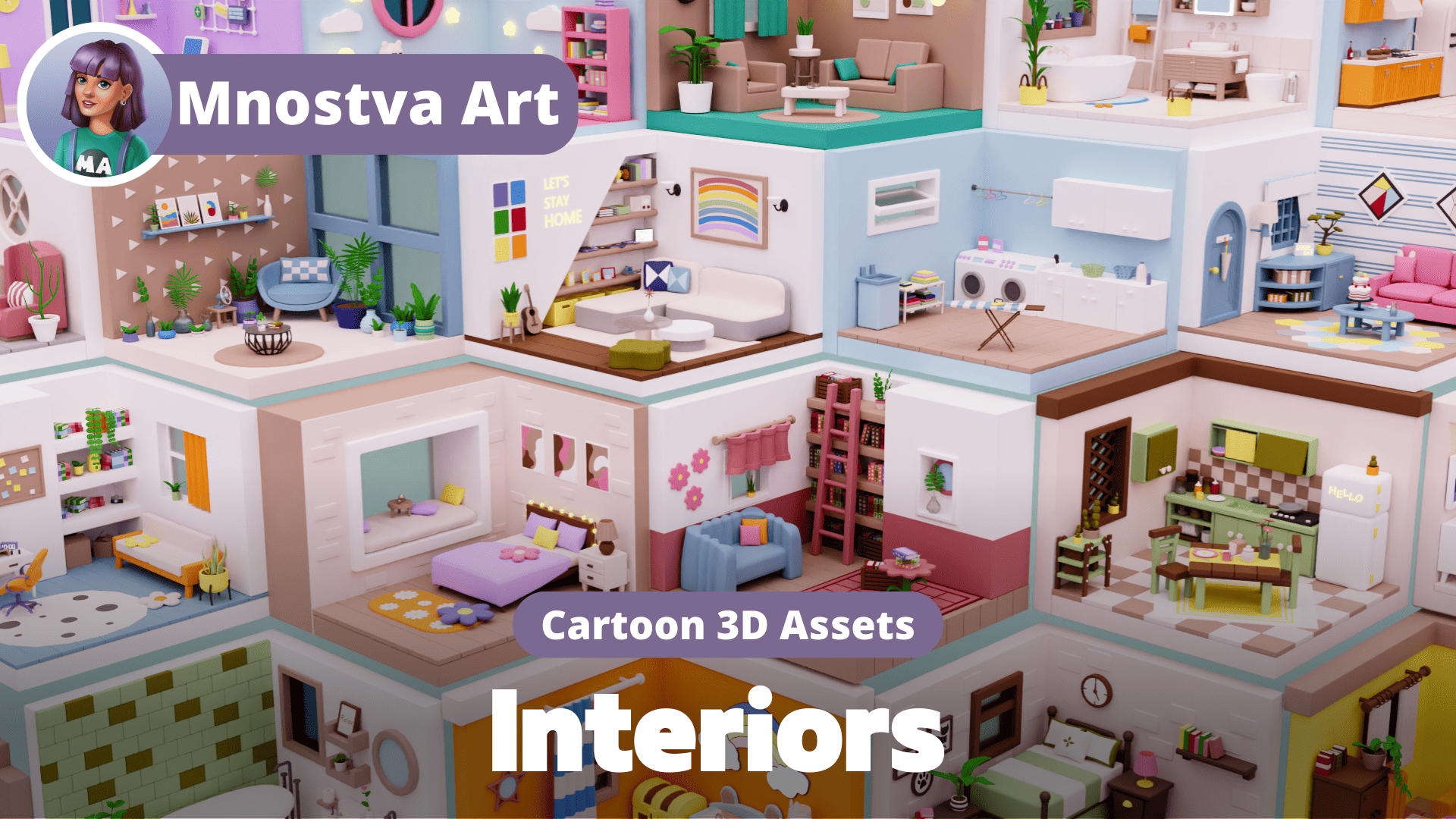 Cozy Cartoon Rooms Interior | Fab