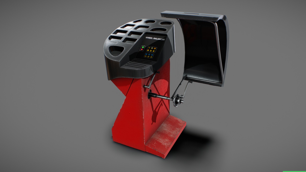 Media 1 for listing Automatic Wheel Balancer | Low Poly 3D Model