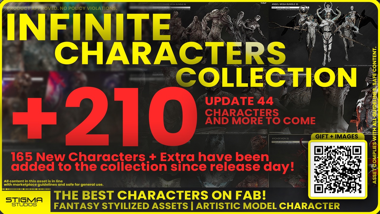 Infinite Characters Collection – Over 210 Characters + Extra | STIGMA STUDIOS