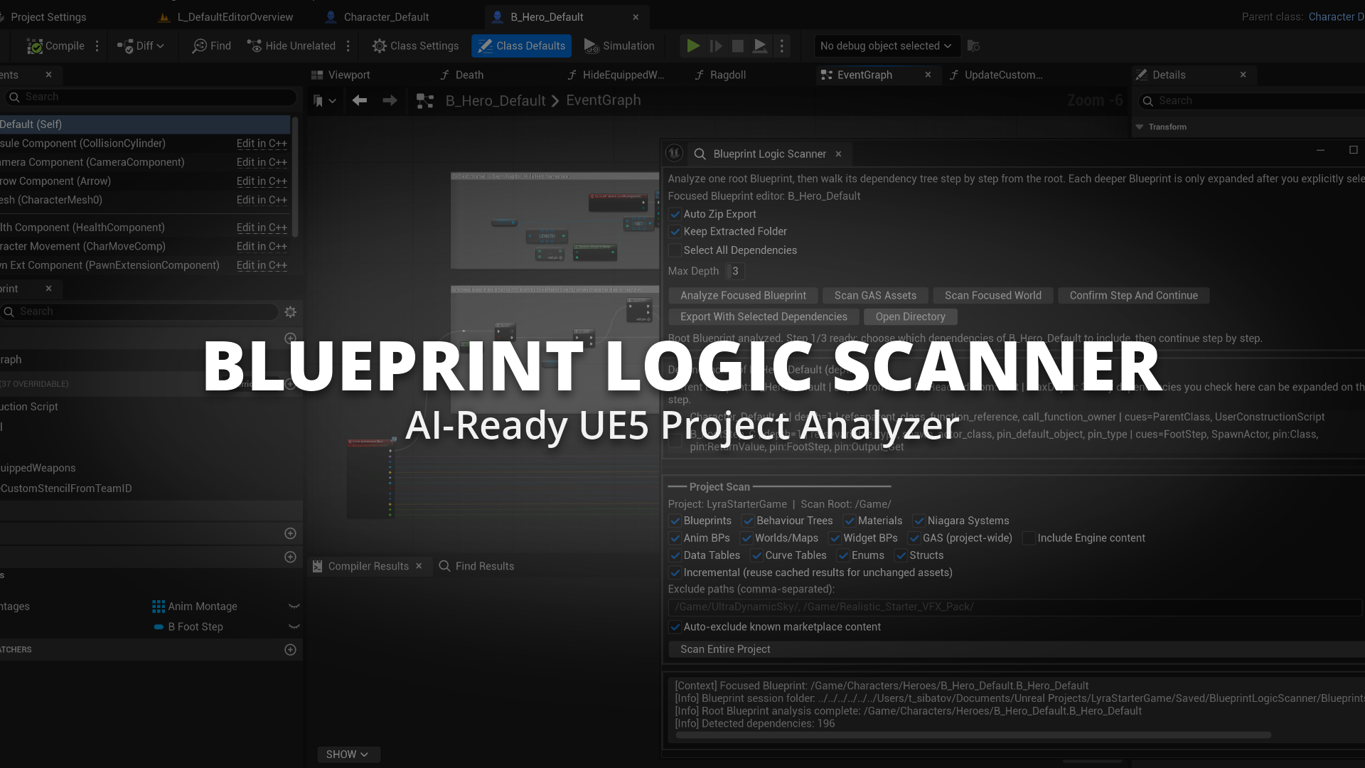 Blueprint Logic Scanner — AI-Ready UE5 Project Analyzer | Fab