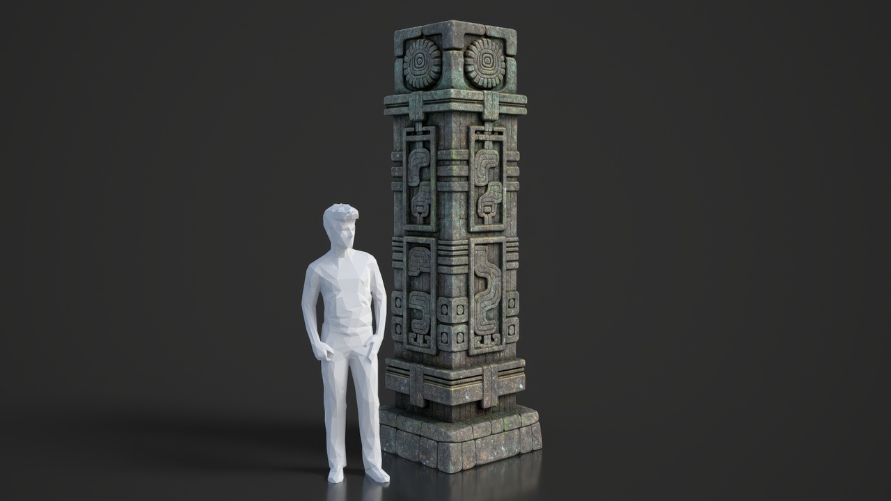File multimediali per l'articolo 9 Mayan Temple Columns 3D Asset Pack 250808: 1