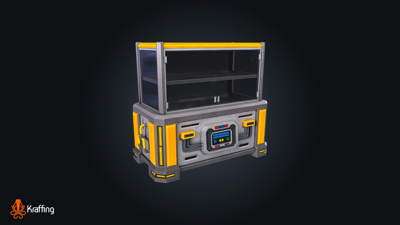 Media 1 for listing SCI-FI Furniture V1 – Futuristic Furniture  – Game Ready PBR