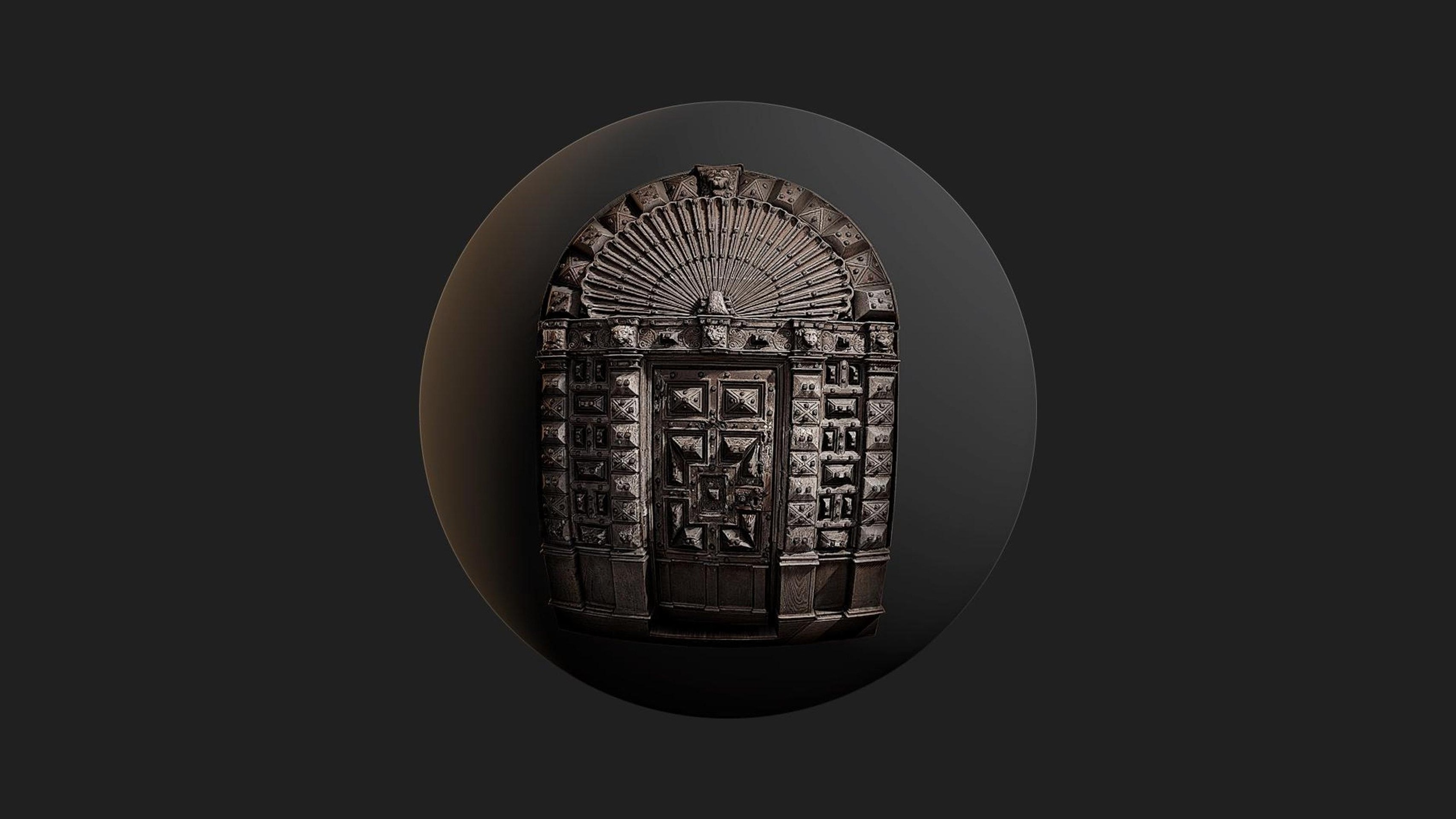 Media 1 for listing Medieval Studded Oak Door