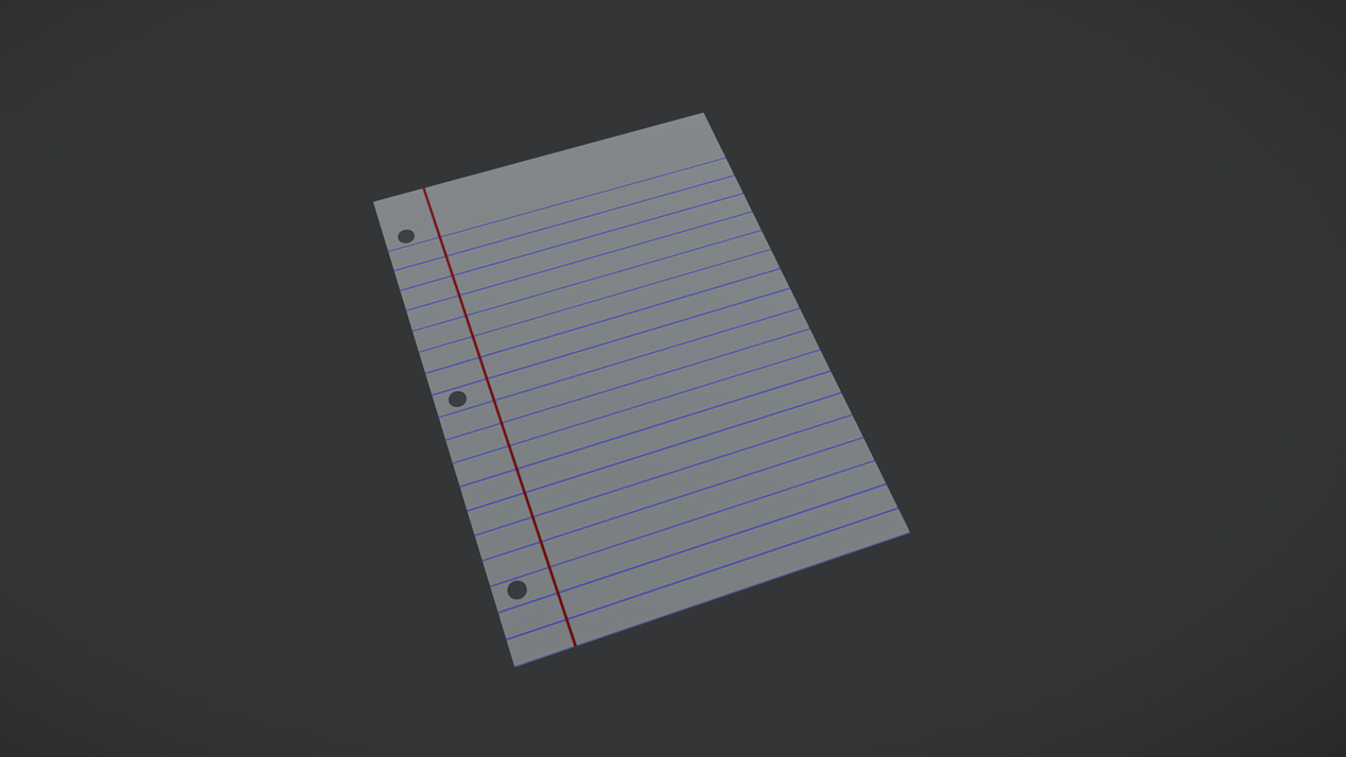 Sheet of notebook paper | Fab