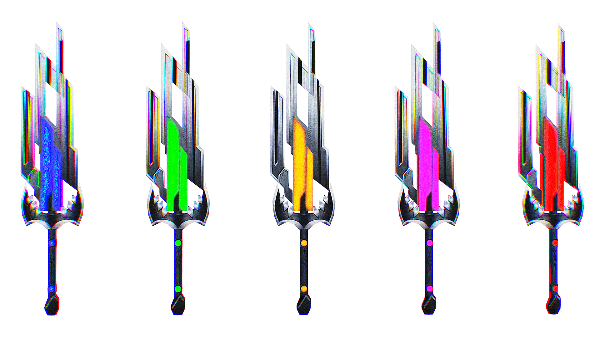 Sword - Two Handed Trident- Futuristic Sci-Fi Acute Blade | Fab