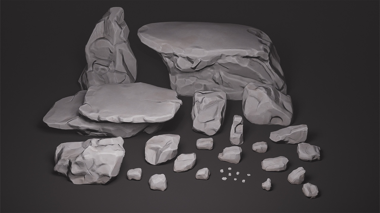 Media 1 for listing Stylized Rock and Cliff - Nature