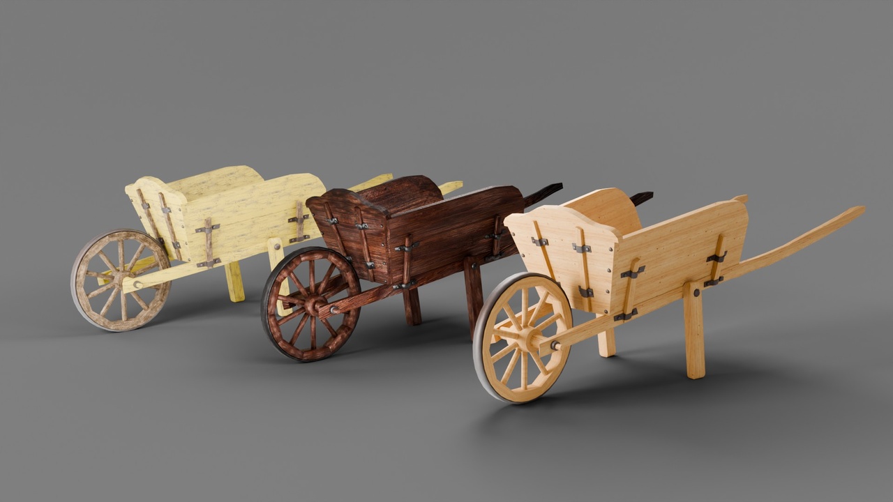 Media 1 for listing Stylized Wooden Wheelbarrow Kit