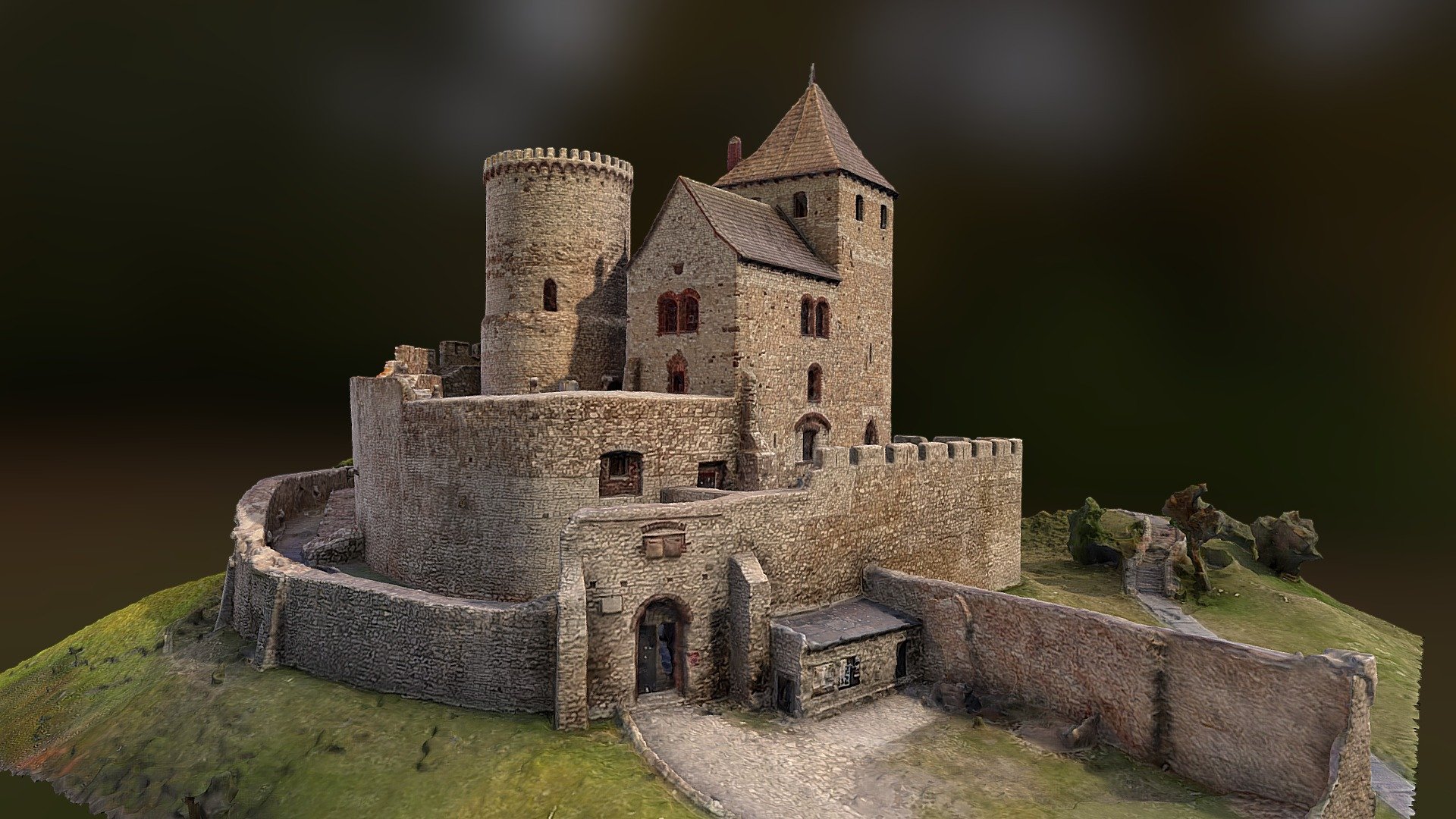 Kit De Construction Aedes Ars – Château De Bedzin – Maquette En Céramique à L’échelle