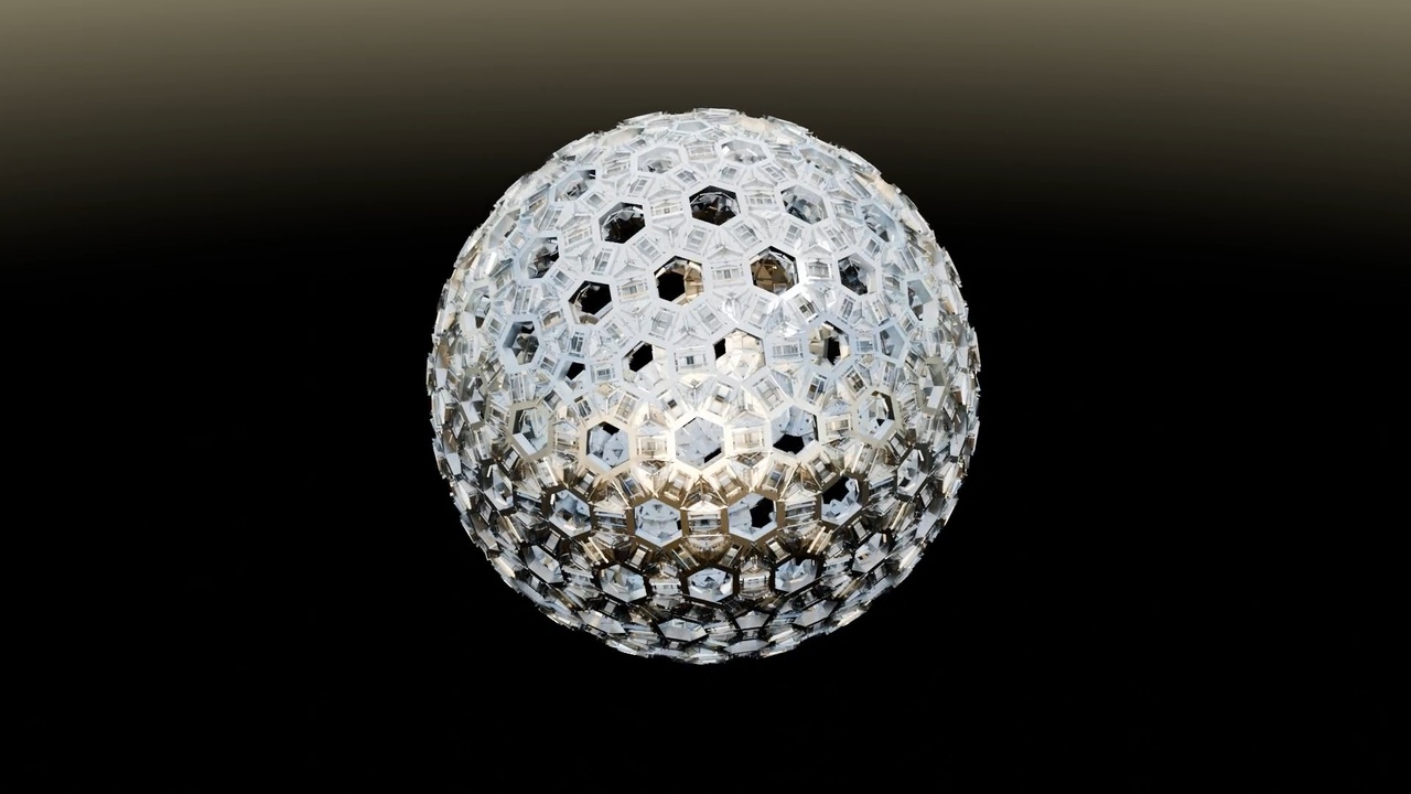 Media 1 for listing Futuristic Geometric Arc Ball – Parametric 3D Model