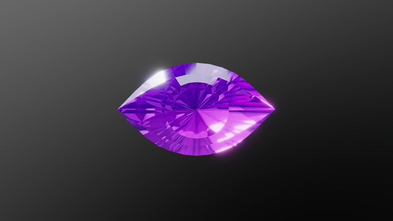 Media 1 for listing Amethyst Cleopatra Eye Cut