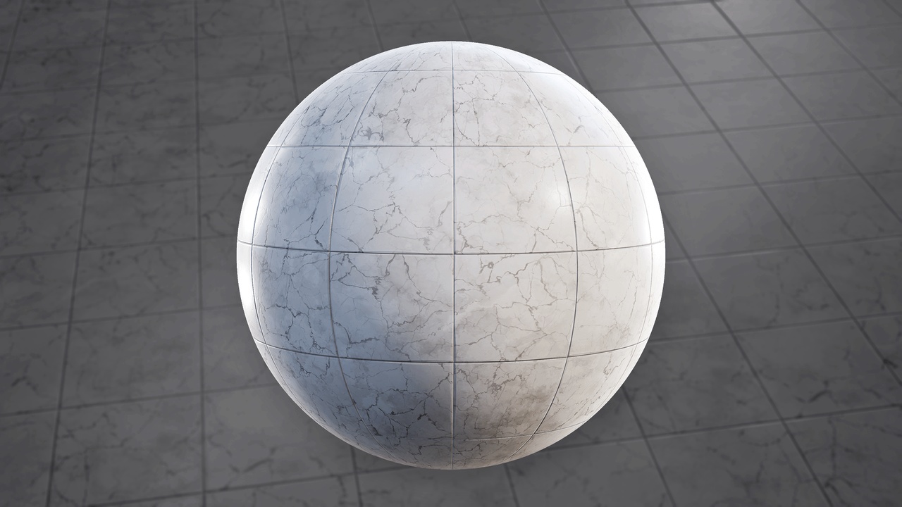 Media 1 for listing Stylized Marble Tiles 02B - Material