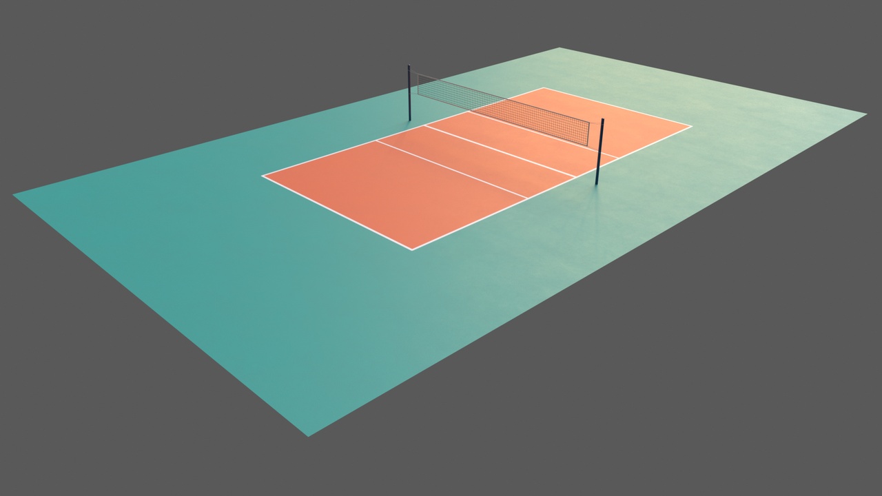 Media 1 for listing Volleyball Court Floor and Net PBR