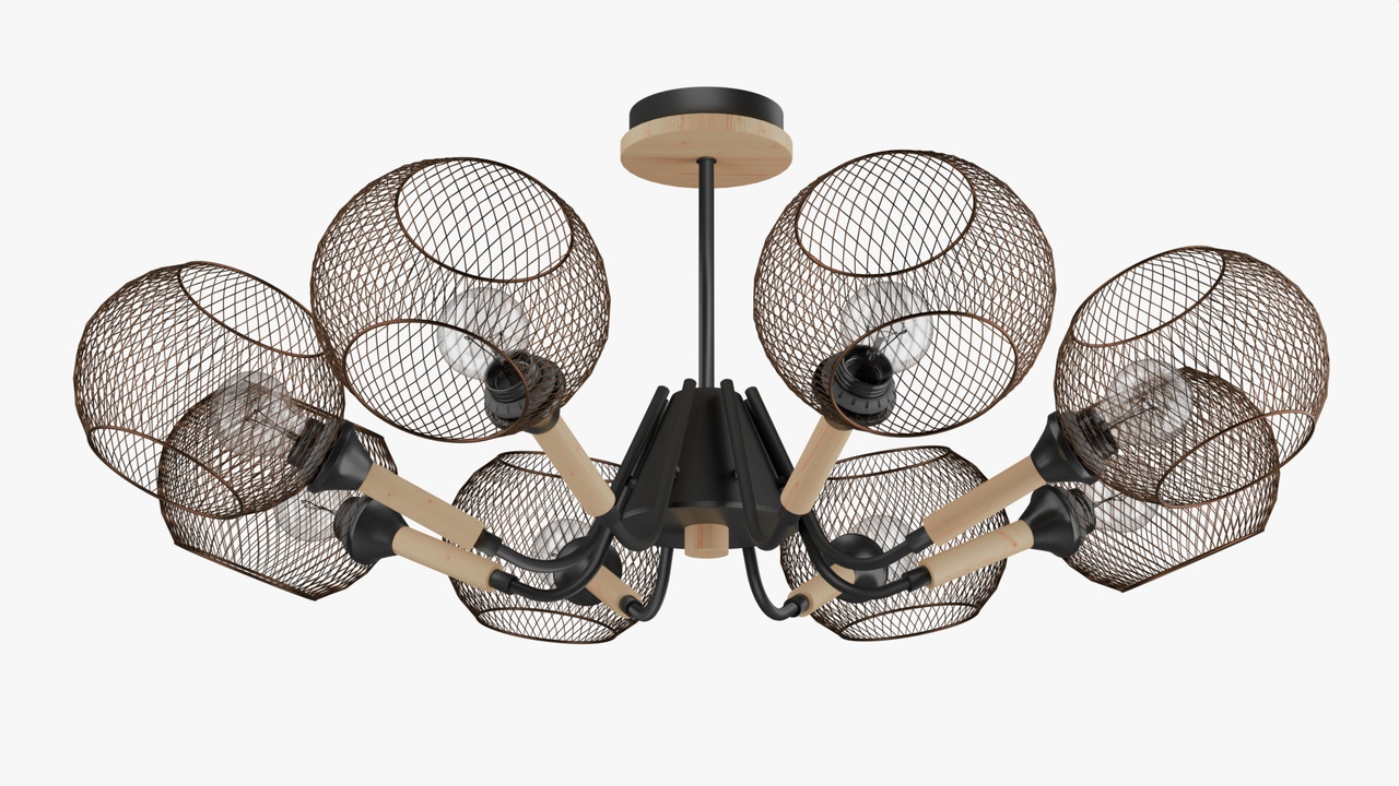 Media 1 for listing Modern Loft Mesh 8-Arm Chandelier