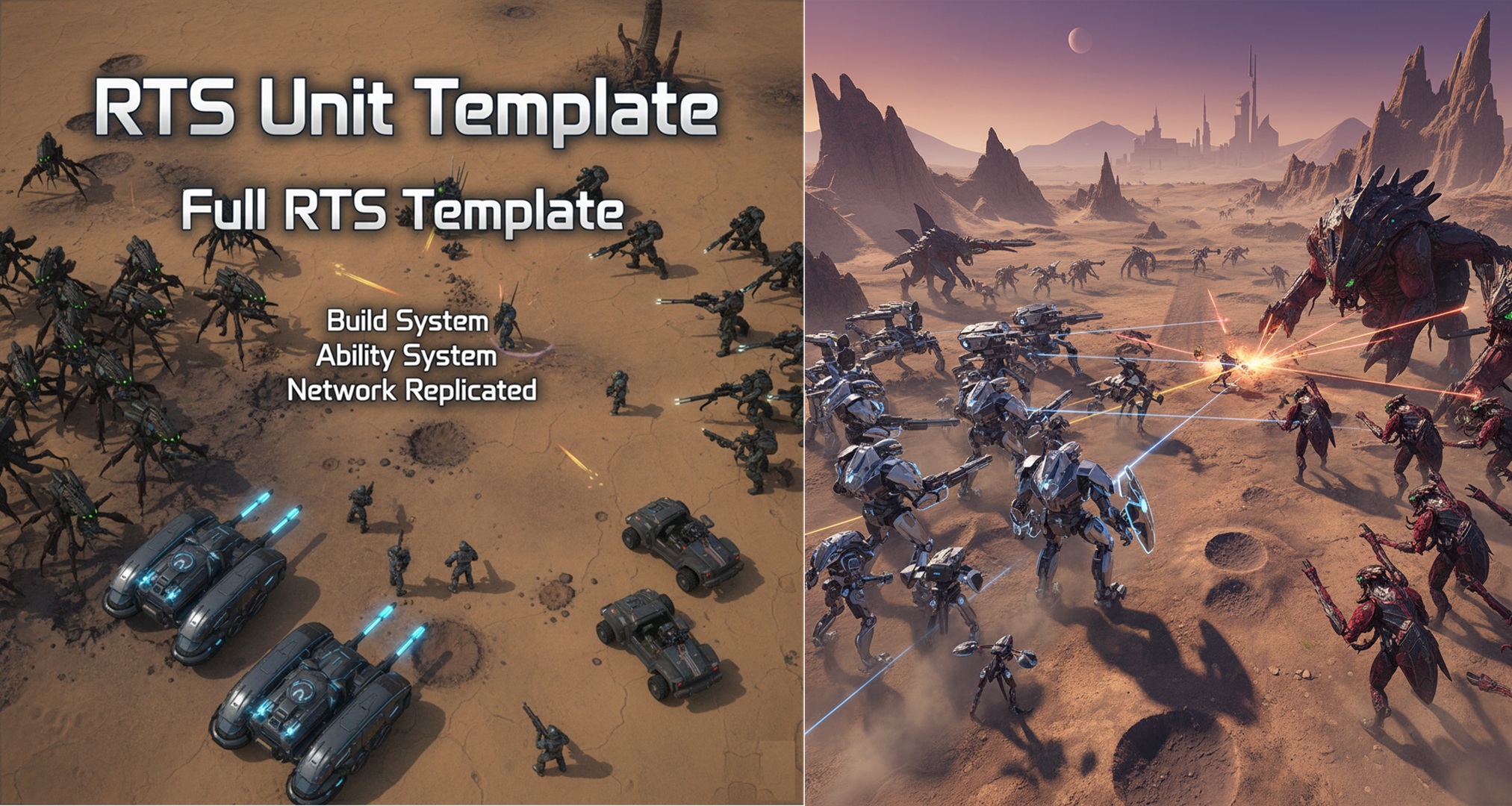 Blank Front Rts RTS/RPG Unit Template - Multiplayer - Gameplay Ability System | Fab