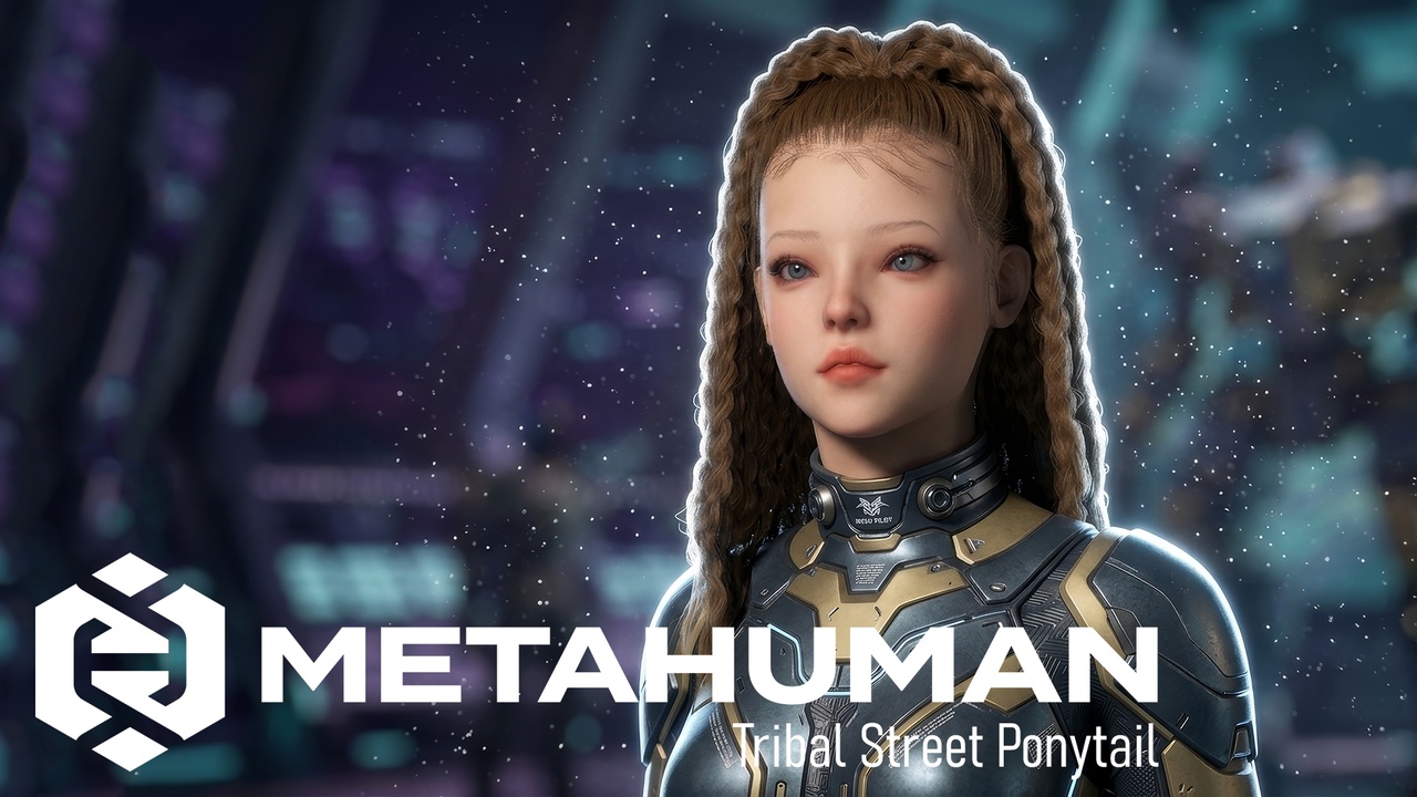 Media 1 for listing MHC: Tribal Street Ponytail | Metahuman Groom Hair