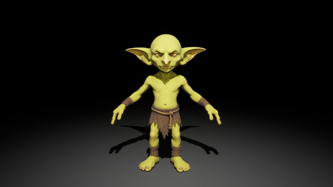 Media 1 for listing Stylized Hand-Painted Goblin