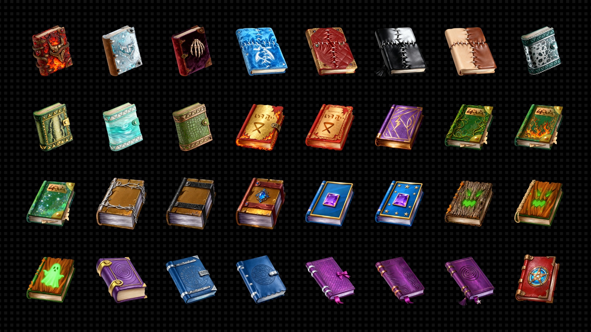الوسائط 1 للقائمة Arcane Tomes – 144 Fantasy Book Sprites