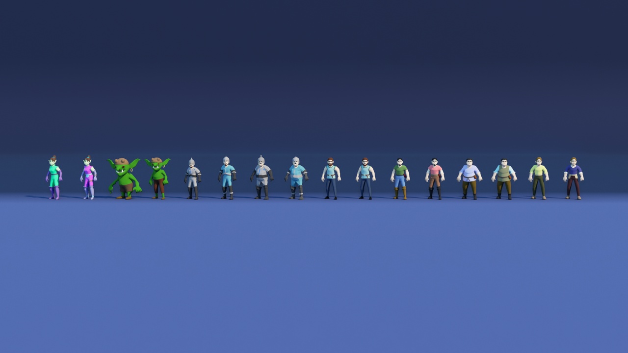 Media 1 for listing Medieval Lowpoly Characters