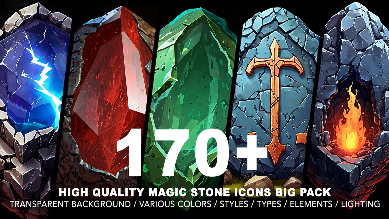 Media 1 for listing 170+ STONE ICONS