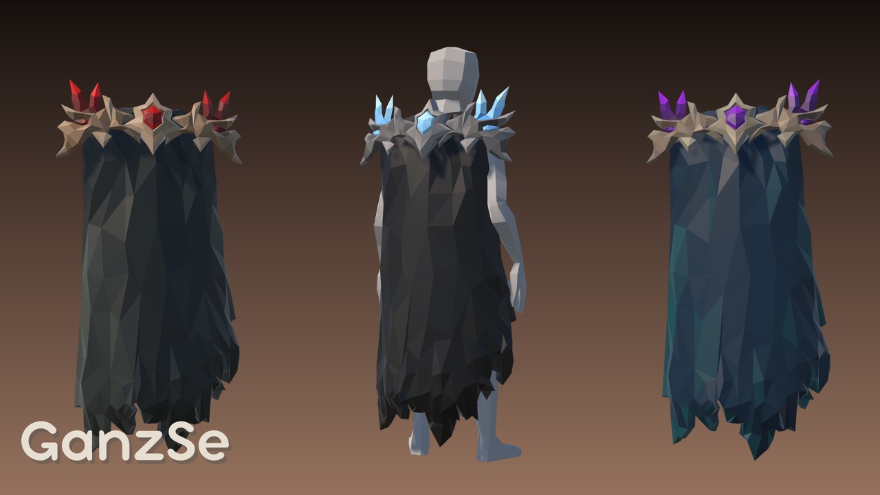 Media 1 for listing GanzSe Cloaks - Fantasy Low Poly Pack