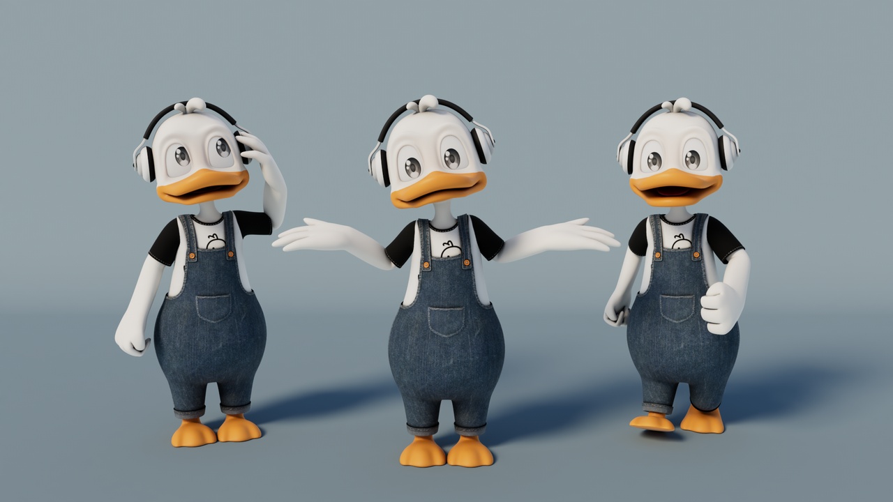 Media 1 for listing Rigged Cartoon Duck
