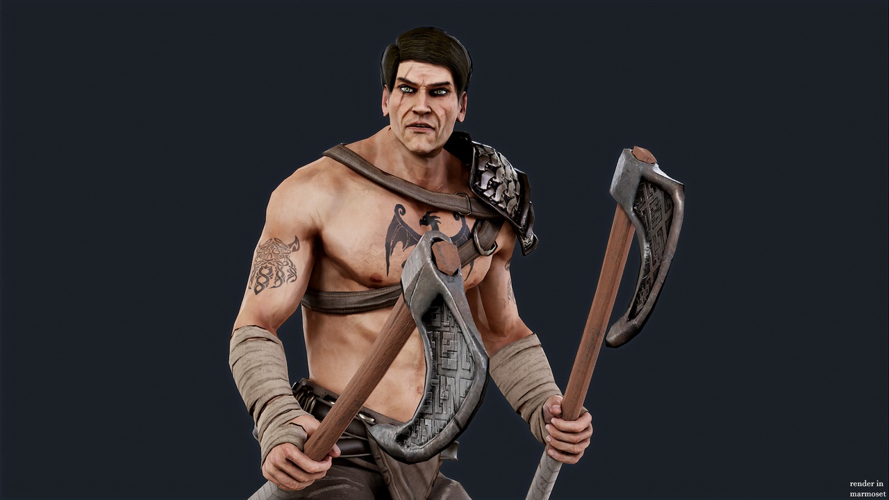 Media 1 for listing Viking warrior with an axes