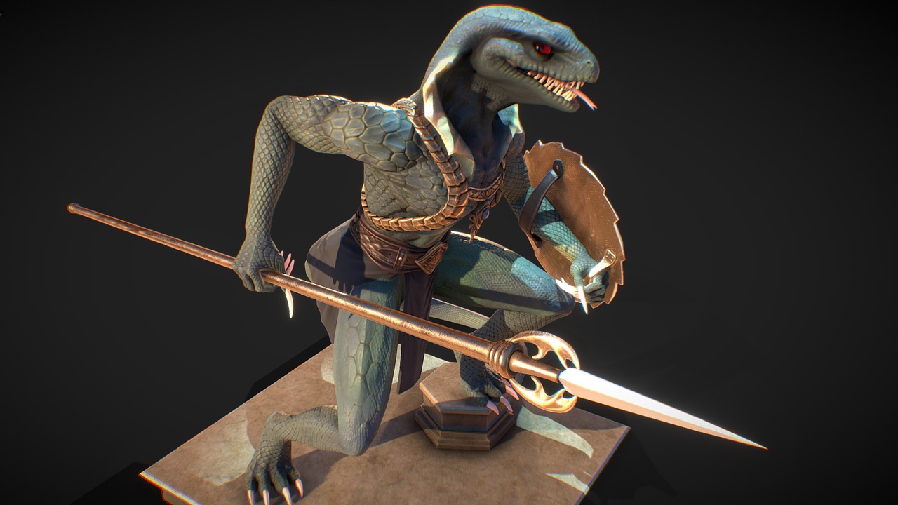 Media 1 for listing Reptilian guard (SKINNED)