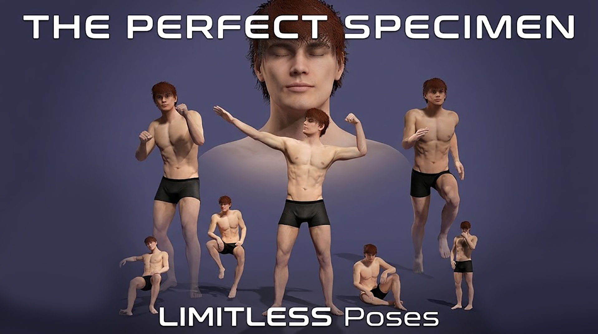 Media 1 for listing Realistic Male Human Character Model Fully Rigged Body with Facial Expressions