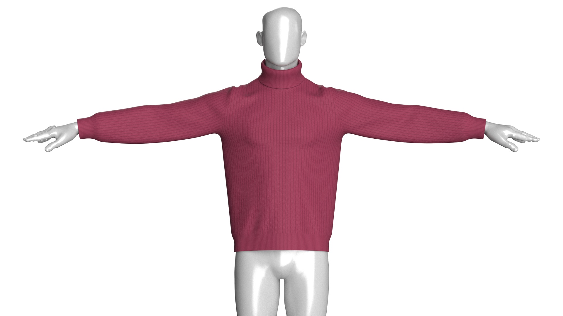 Media 1 for listing Men Basic Sweater - T Pose | High Poly