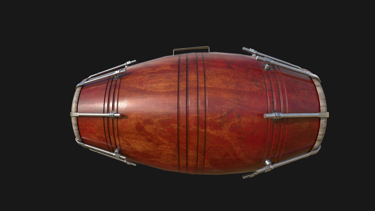 Media 1 for listing Dholak 3D Model