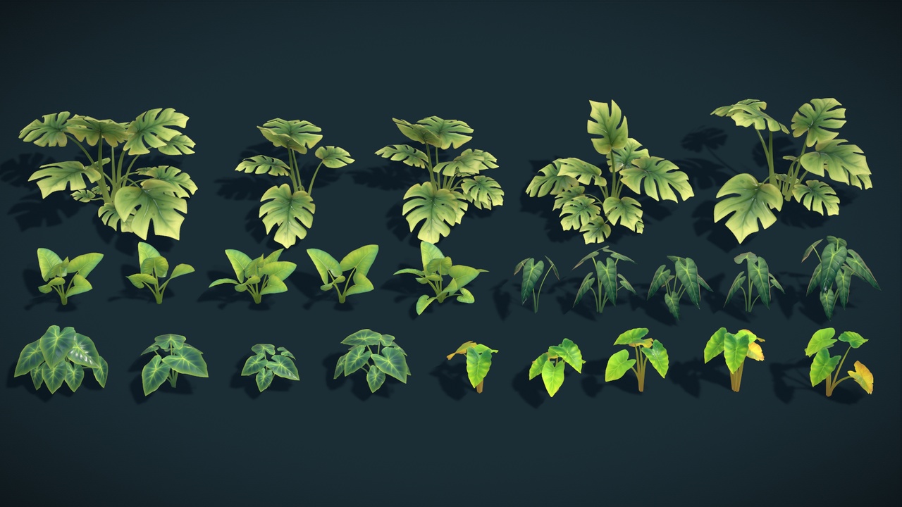 Media 1 for listing Stylized Fantasy Nature Foliage & Environment Pack – Summer Dry Winter FBX Asset