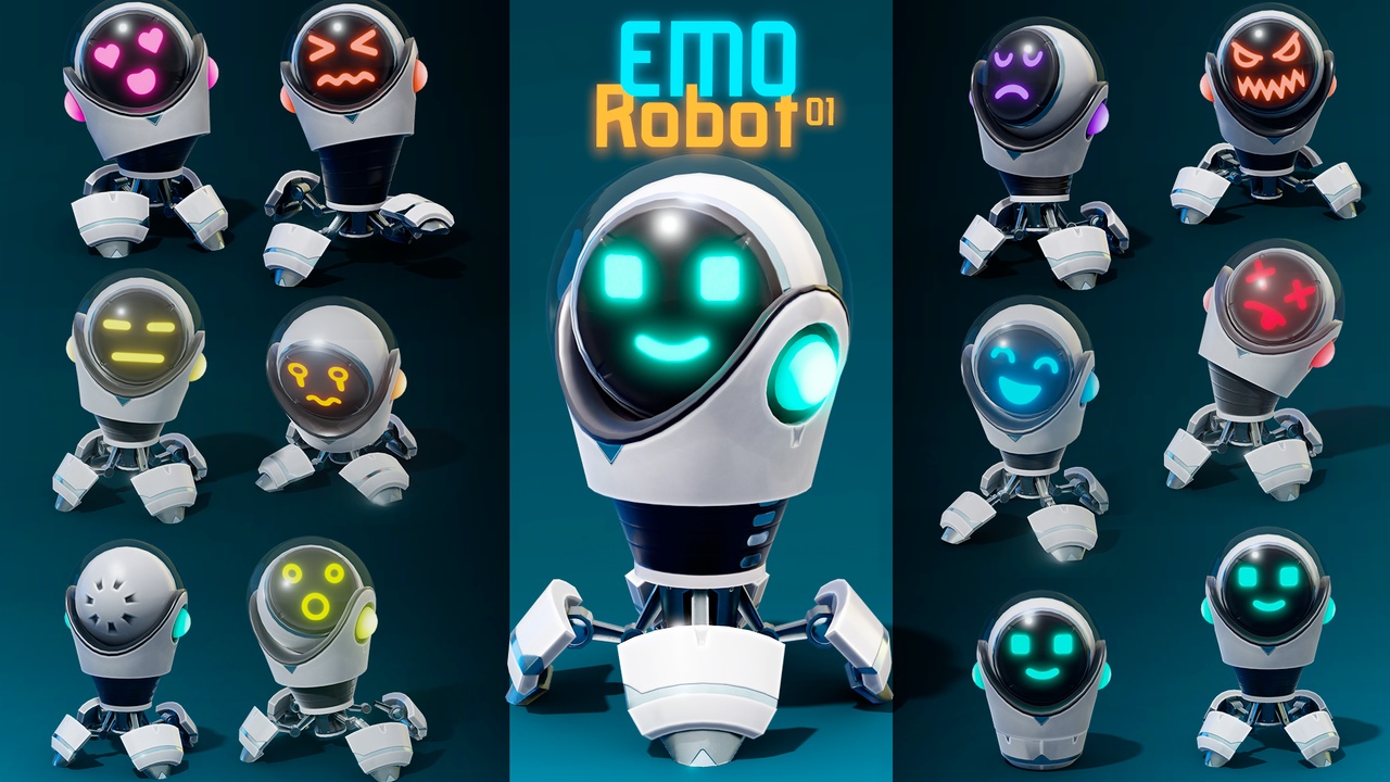 Media 1 for listing Emo Robot 01 – Stylized Quadruped Robot with Emotions