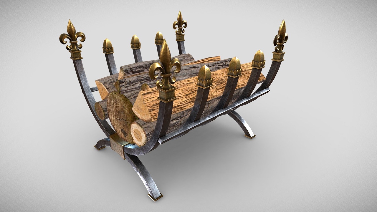 Media 1 for listing Victorian Iron Log Holder