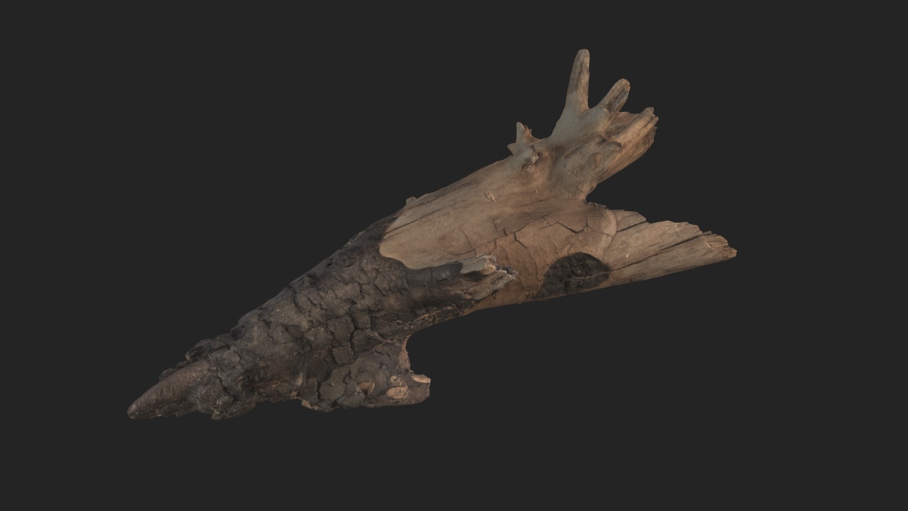 出品Half-Burned Fire Stick 3D Model – Realistic Charred Wood Propのメディア1