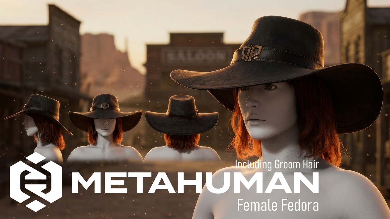 Media 1 for listing MHC: Female Fedora | Metahuman Outfit