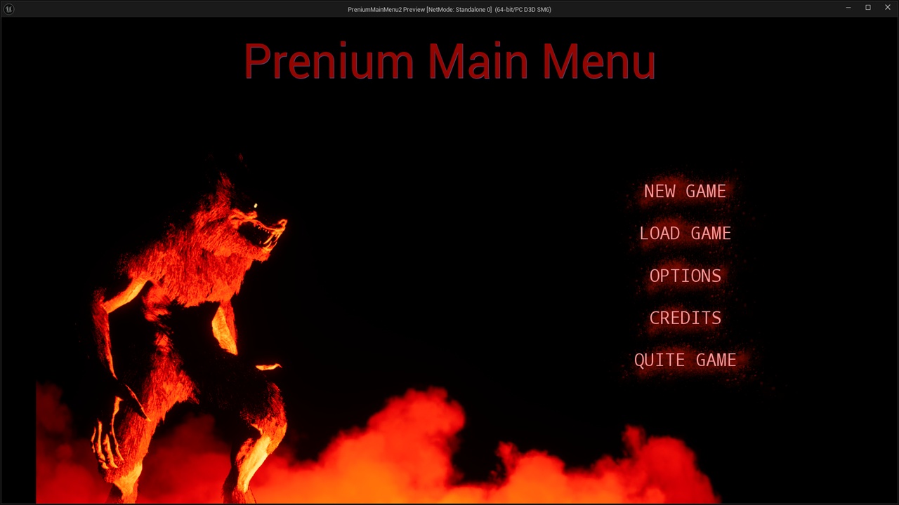 Media 1 for listing Premium Main  Menu 3D - UI - Common - Horror Theme