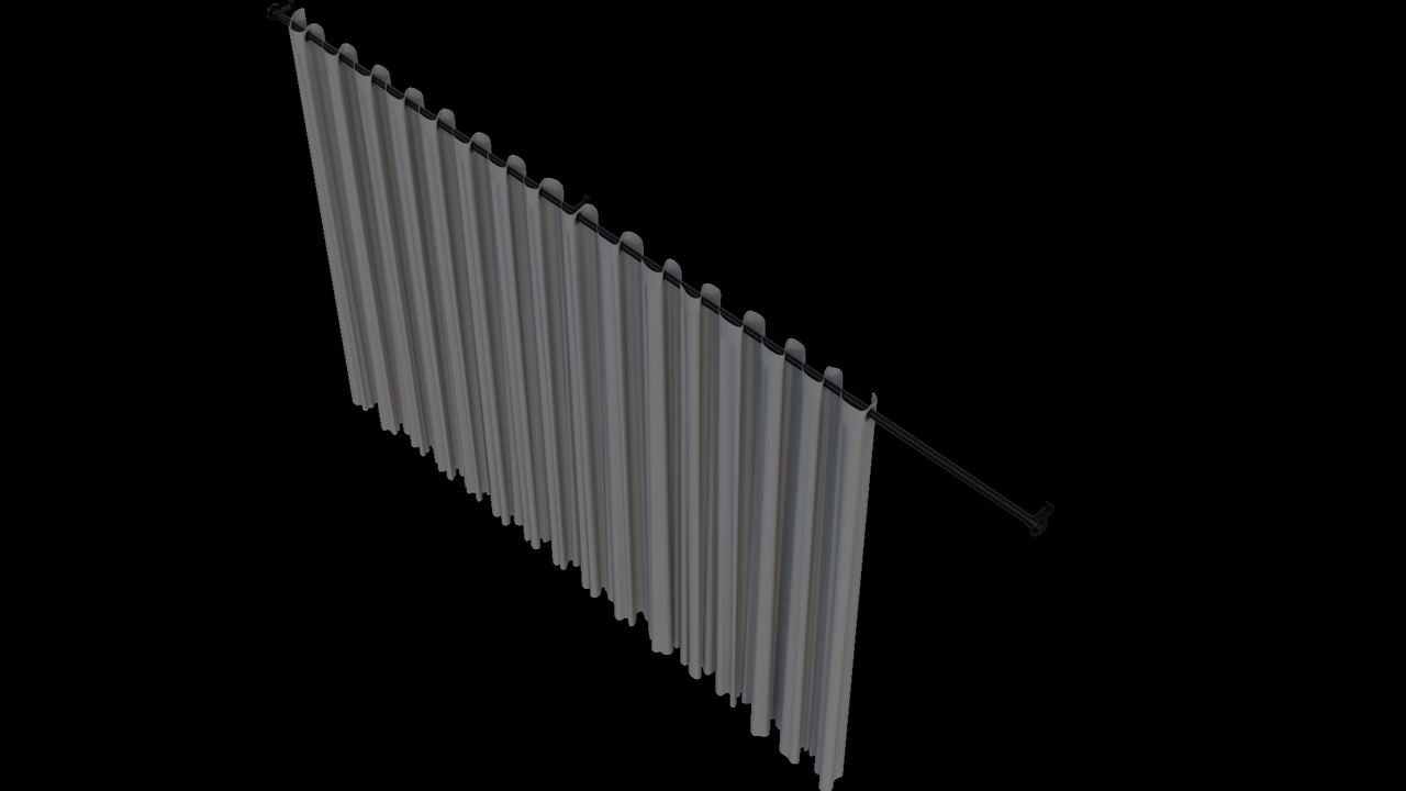 Media 1 for listing Modern Gray Pleated Curtain