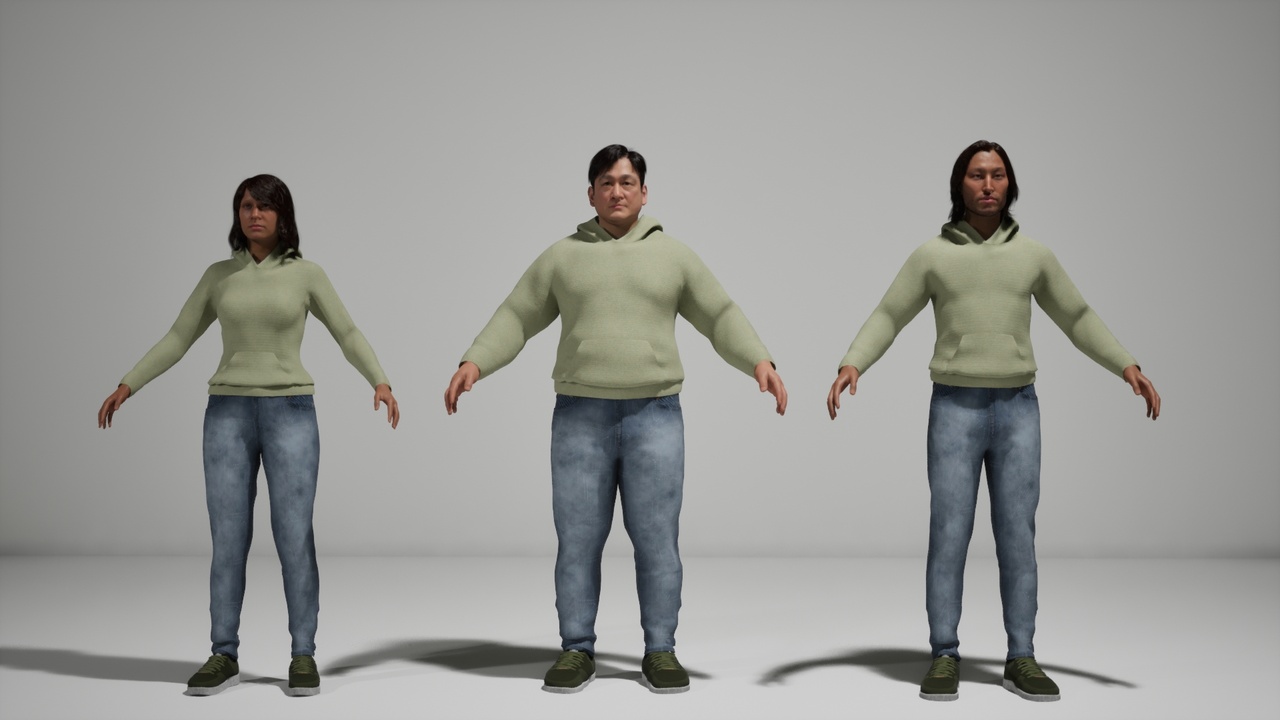 Media 1 for listing Casual Hoodie & Jeans Outfit for MetaHuman (Resizable)